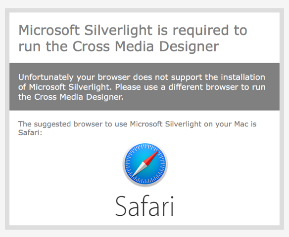 Safari 10 Silverlight Error